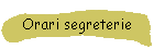 Orari segreterie